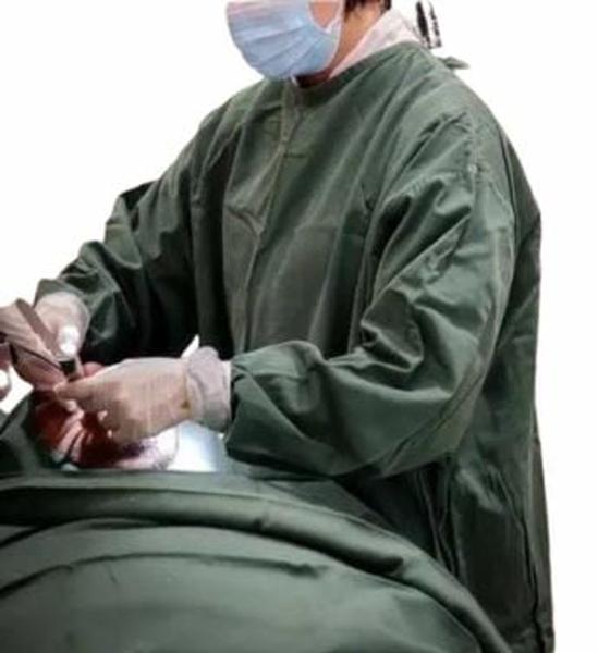 Imagem de Kit Paramentação D Cirurgia Odontologicas Tecido Brim Leve 100% Sem Personalização Cor: Verde Musgo