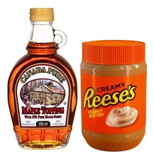 Imagem de Kit Pasta Amendoim Reeses + Maple Canada Pure 15%