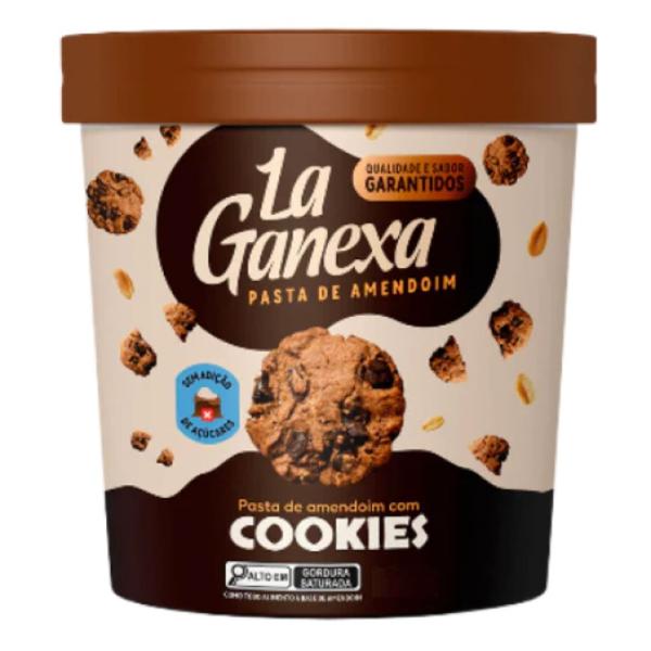 Imagem de Kit Pasta de amendoim La Ganexa 450g Zero Açucar Cookies+1Sabor