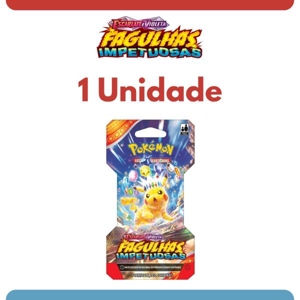 Imagem de Kit Pasta Fichário Álbum Pokémon Escarlate e Violeta Fagulhas Impetuosas com 1 Blister e 10 Folhas