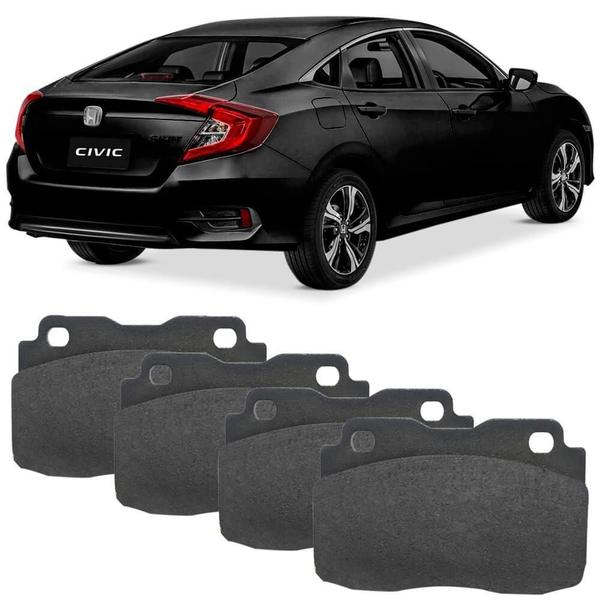 Imagem de Kit Pastilha de Freio Honda Civic 2007 a 2017 Traseira Nissin Cobreq