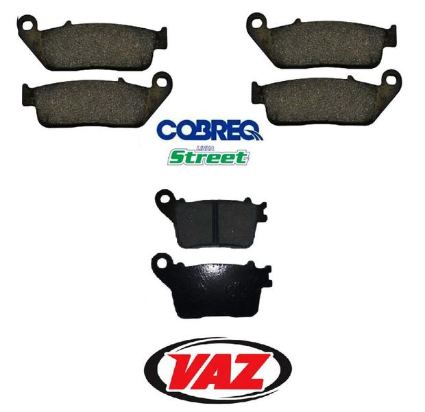 Imagem de Kit Pastilha de Freio Hornet 600 Sem Abs 2008 2009 2010 2011 2012 2013 2014 Cobreq + Vaz