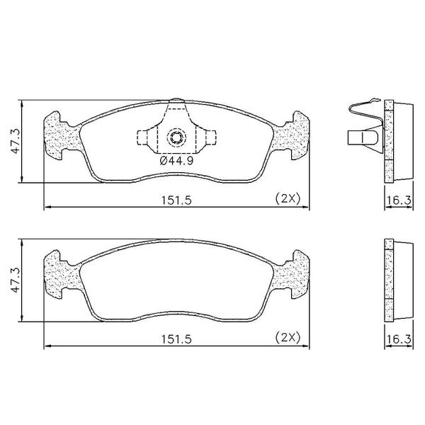 Imagem de Kit Pastilha Disco Dianteiro Sólido Fiat Argo 1.0 17 a 23