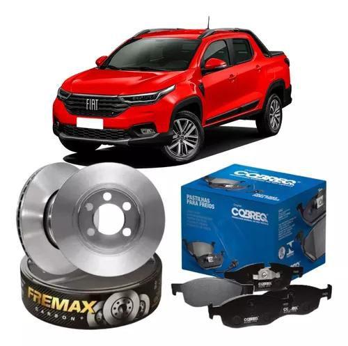 Imagem de Kit Pastilha Disco Freio Fiat Strada 2019 2020 2021