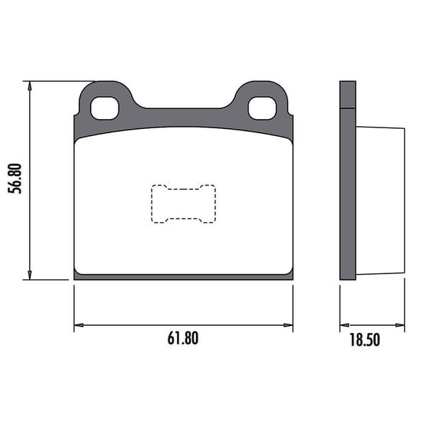 Imagem de Kit Pastilha Disco Freio Gol G1 83 a 93 Dianteiro Sólido Teves Lonaflex