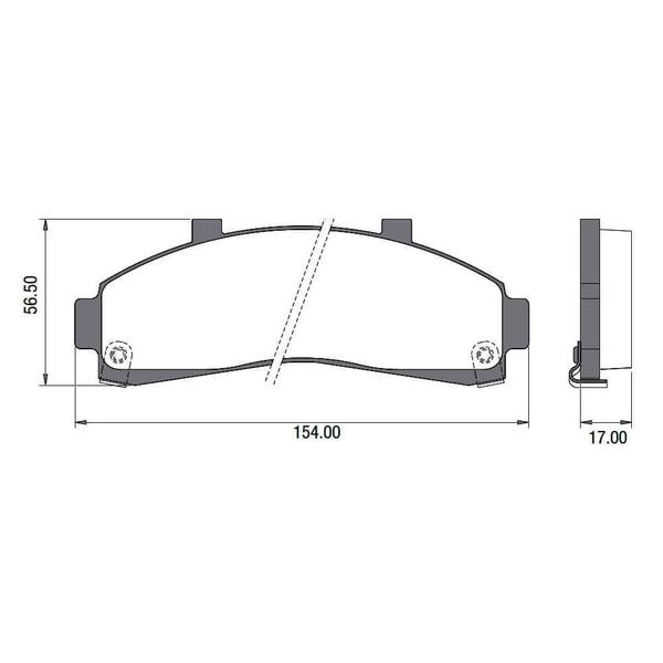 Imagem de Kit Pastilha Disco Freio Ranger 4x4 95 a 2011 Dianteiro Ventilado Frasle