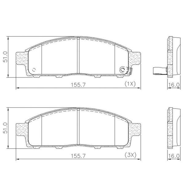 Imagem de Kit Pastilha Freio Cerâmica Diant L200 Triton 2006 a 2018