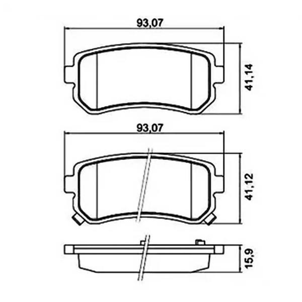 Imagem de Kit Pastilha Freio Cerâmica Hyundai Ix35 2011 a 2015 Traseira Mando Bosch F03B075779