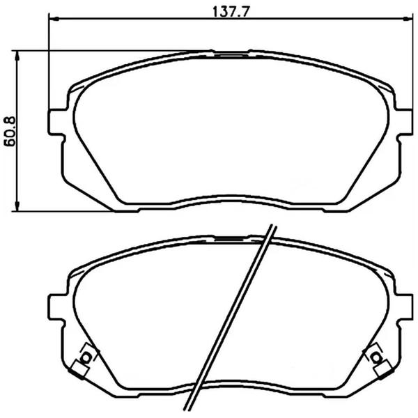 Imagem de Kit Pastilha Freio Cerâmica Sportage 2.0 Ix35 2.0 2010 a 2016 Dianteira Bosch F03B076481