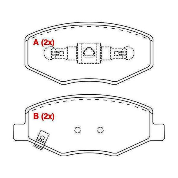 Imagem de Kit Pastilha Freio Chery Face 2012 a 2015 Dianteiro Willtec