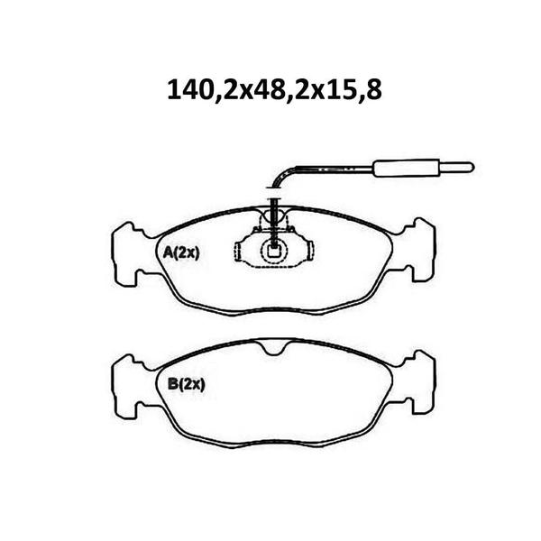 Imagem de Kit Pastilha Freio Citroen Xsara Peugeot 106 306 95 a 2004 Dianteira Teves SYL 1322