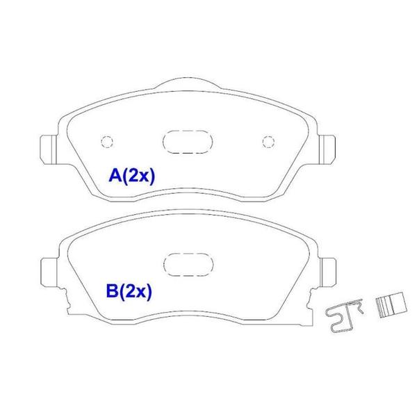 Imagem de Kit Pastilha Freio Corsa Hatch 2002 a 2012 Dianteira Trw Syl