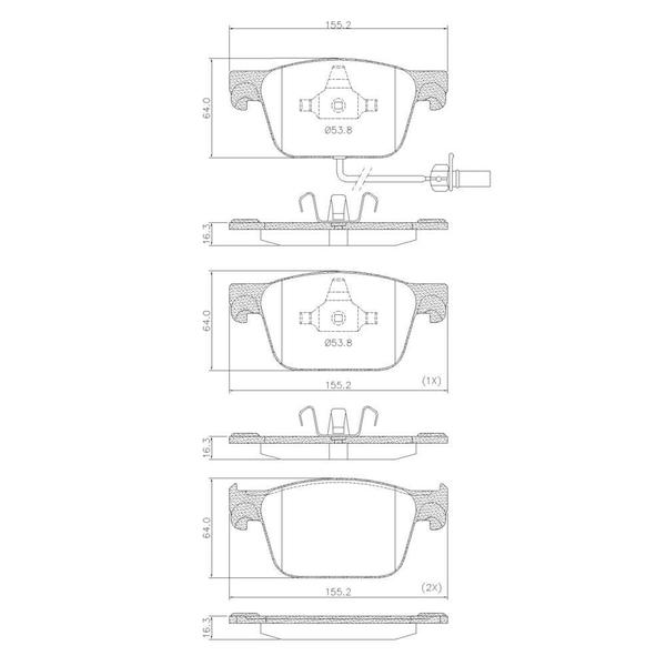 Imagem de Kit Pastilha Freio Dianteira Audi A5 A4 2014 a 2023 ATE