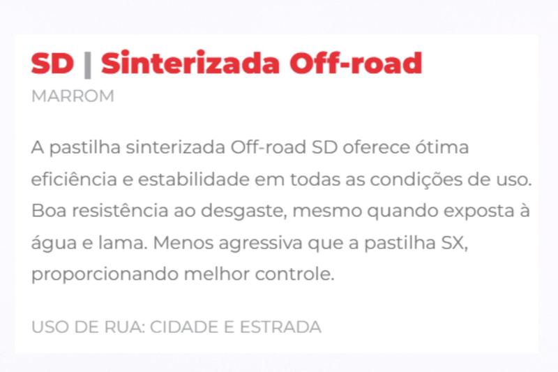 Imagem de Kit Pastilha Freio Dianteira Brembo Offroad Tiger 800 2018-2020