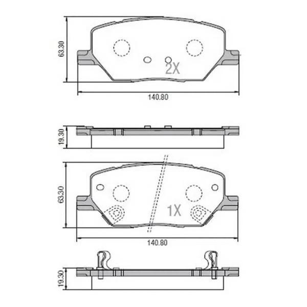 Imagem de Kit Pastilha Freio Dianteira Jeep Renegade Compass Commander