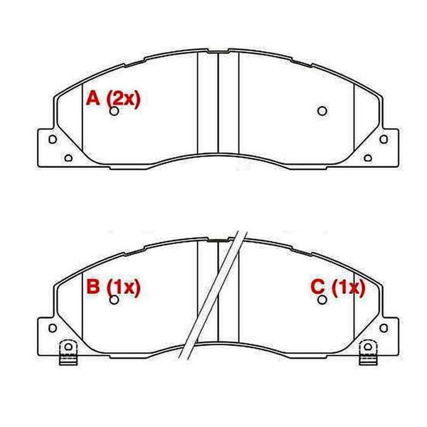 Imagem de Kit Pastilha Freio Dodge Ram 2500 2009 a 2010 Dianteira Wagner Wiltec