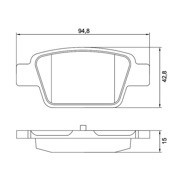 Imagem de Kit Pastilha Freio Fiat Bravo Stilo 2003 a 2016 Traseira Bosch N-583 Cobreq