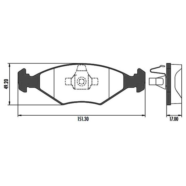 Imagem de Kit Pastilha Freio Fiat Palio Siena Mobi Dianteira Fras-le PD90