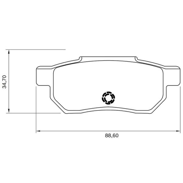 Imagem de Kit Pastilha Freio Honda Fit 2009 a 2014 Traseira Akebono Bosch