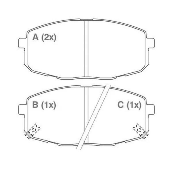 Imagem de Kit Pastilha Freio Hyundai i30 2009 a 2012 Dianteira Mando Syl