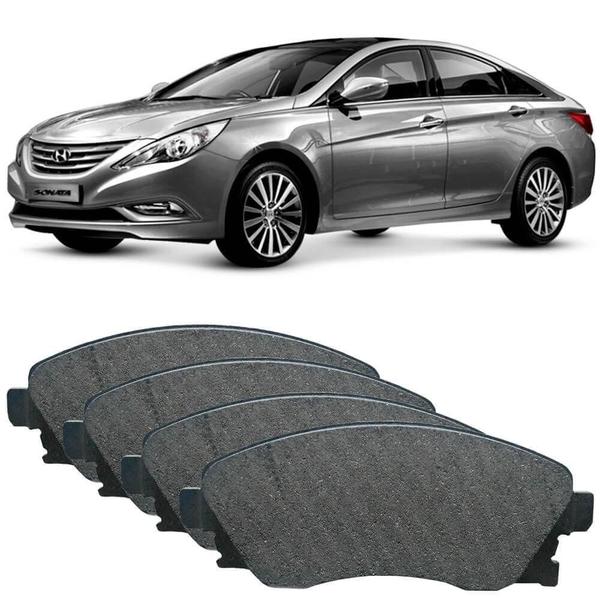 Imagem de Kit Pastilha Freio Hyundai Sonata 2011 a 2014 Dianteira Mando Syl