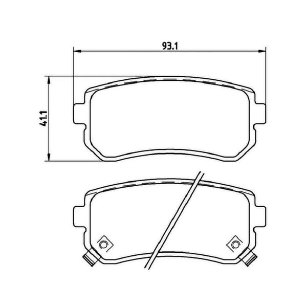 Imagem de Kit Pastilha Freio Hyundai Sonata 2011 a 2014 Traseira Mando Cobreq