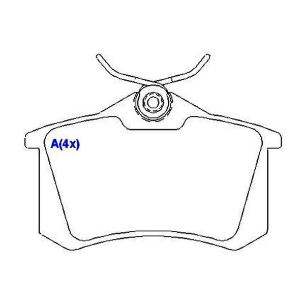 Imagem de Kit Pastilha Freio Jetta 2011 a 2017 Traseira Girling Syl