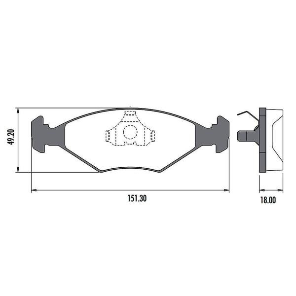 Imagem de Kit Pastilha Freio Palio 96 a 97 Dianteira Teves Lonaflex