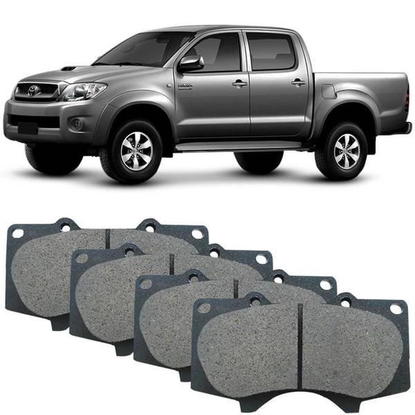 Imagem de Kit Pastilha Freio Toyota Hilux 2006 a 2017 Dianteira Sumitomo Lonaflex