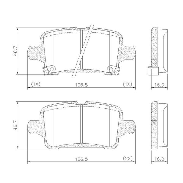 Imagem de Kit Pastilha Freio Traseira GM Equinox 1.5 2.0 2017 a 2023