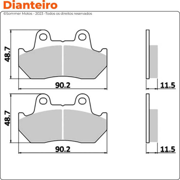 Imagem de Kit Pastilha + Lona Freio 0.25 Xl V Transalp 600 1987 a 1990 Valencia Brakes/Fabreck