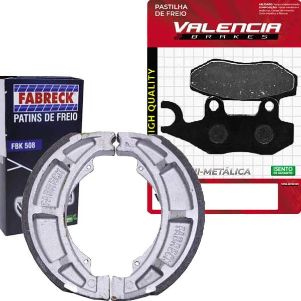 Imagem de Kit Pastilha + Lona Freio Apache 150 Valencia Brakes/Fabreck