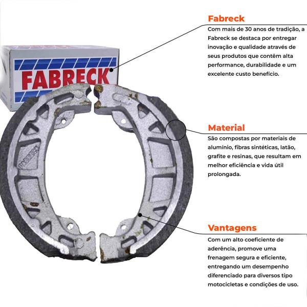 Imagem de Kit Pastilha + Lona Freio Turuna 125/ Cbx Aero 150 Fischer/Fabreck