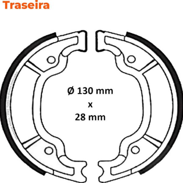 Imagem de Kit Pastilha + Lona Freio Ybr 125 Ed 2001 a 2008 Fischer/Fabreck