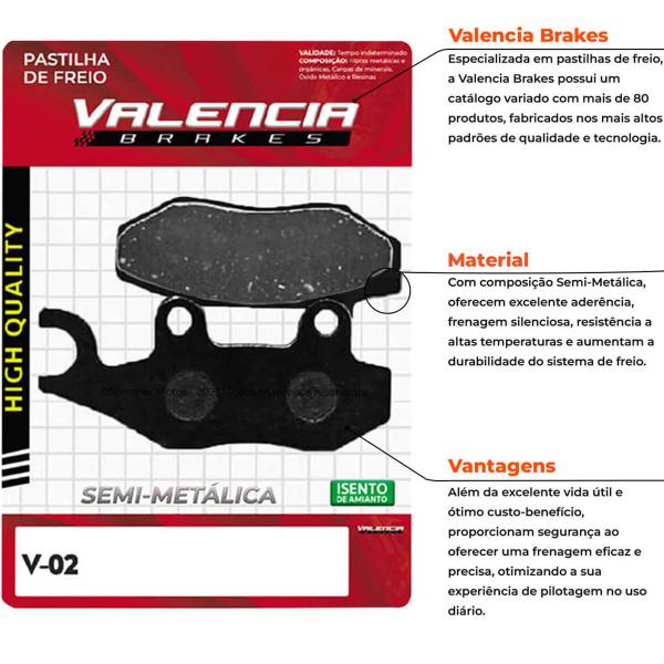 Imagem de Kit Pastilha + Lona Freio Ybr 125 Ed 2001 a 2008 Valencia Brakes/Fabreck