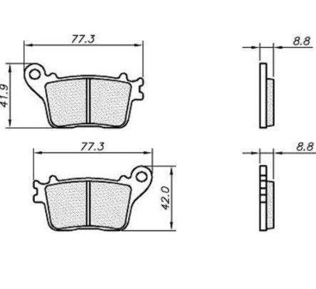 Imagem de Kit Pastilhas de Freio Cb Hornet 600 2008-2014 Sem Abs Vaz