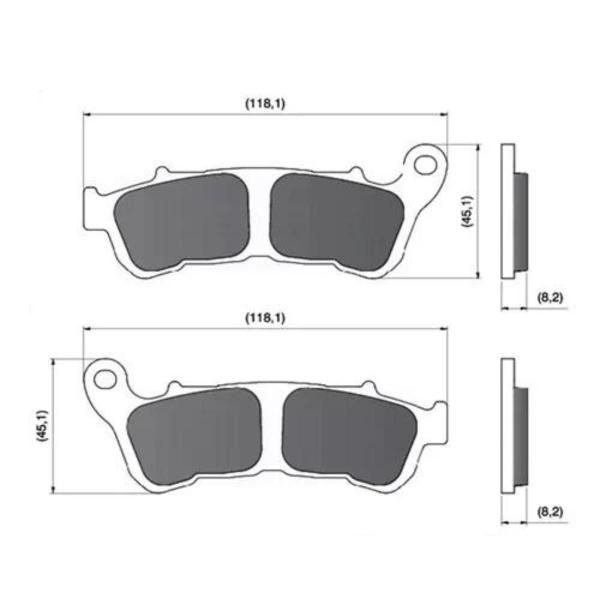 Imagem de Kit Pastilhas De Freio Diafrag - Cb 300r Com Abs 09-15, Nc700x Com Abs 12-15, Xre 300 Com Abs 09-17