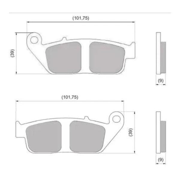 Imagem de Kit Pastilhas De Freio Diafrag - Cb 500f 500x 500r 14-23, Nc700x Sem Abs 12-15, Nc750x Com Abs 15-21