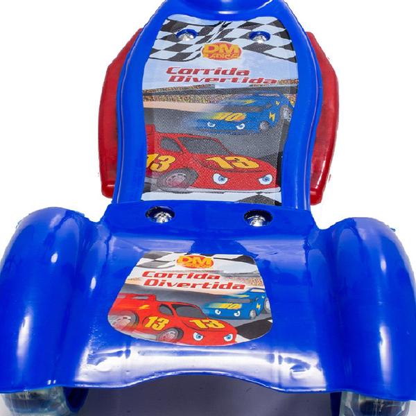 Imagem de Kit Patinete Carrinho Azul + Roupa do Homem Aranha Herói