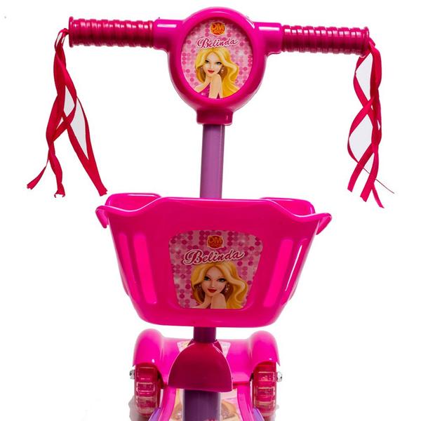 Imagem de Kit Patinete Dm Toys Com Cestinha Belinda + Garrafinha 300ml