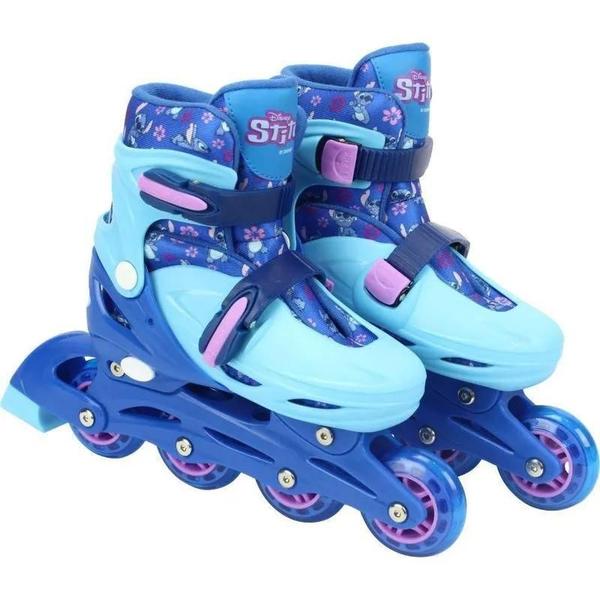 Imagem de Kit Patins 4 Rodas C/ Proteção 32/35 Stitch - Bbr Toys