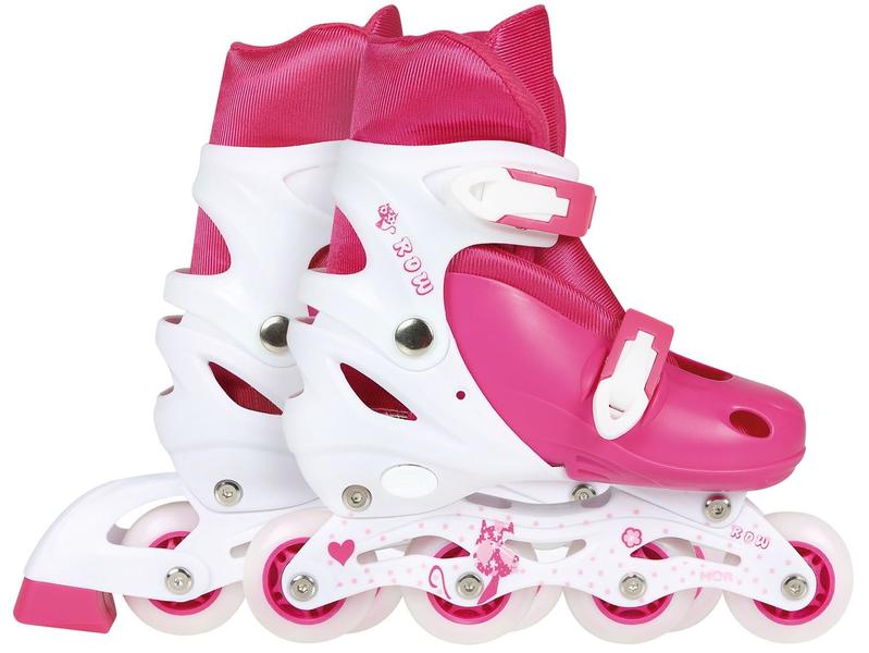 Imagem de Kit Patins Roller Infantil Rosa 34-37 Mor 40600103