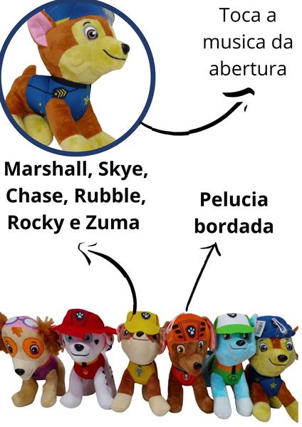 Imagem de Kit Patrulha Canina Pelucia 6 Peças Brinquedos Musicais Fofo