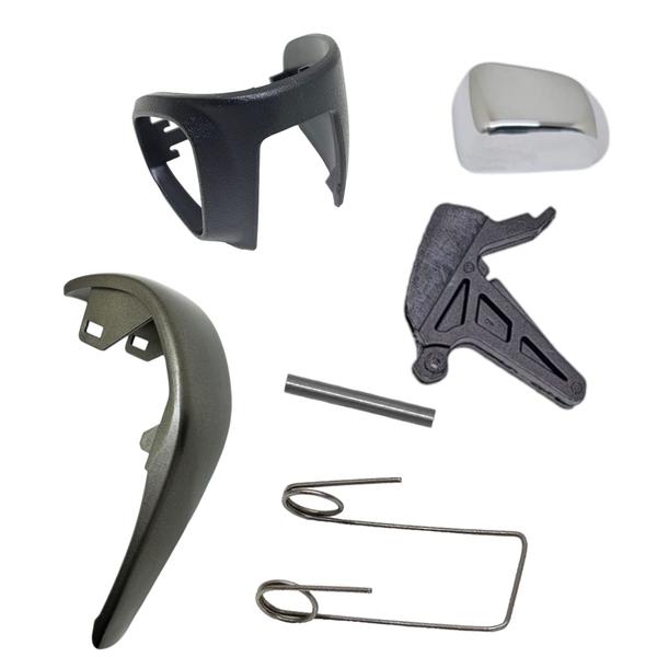 Kit peças reparo da alavanca e capa da manopla de câmbio automático Tracker Cobalt Lt Onix - Tunning Couros Imagem de Kit peças reparo da alavanca e capa da manopla de câmbio automático Tracker Cobalt Lt Onix