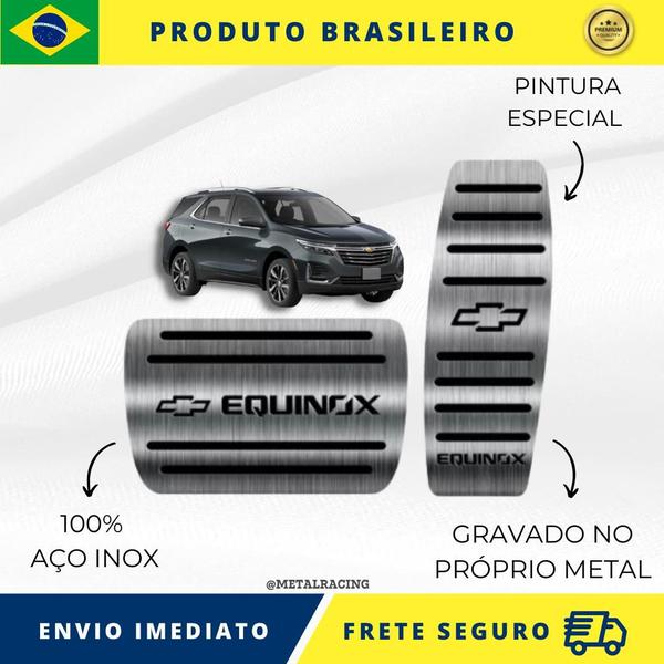 Imagem de KIT Pedaleira de Carro 100% AÇO INOX modelo do carro Chevrolet Equinox 2017 Acima Envio Rápido Brasil