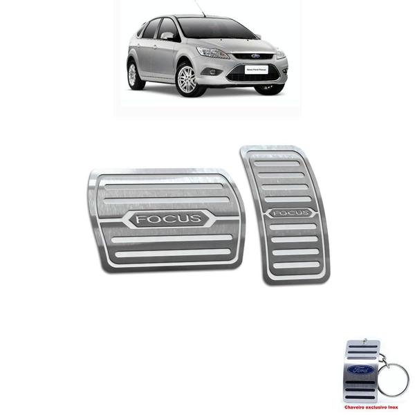 Imagem de Kit pedaleira + descanso ford focus 2009 2013 automatico inox