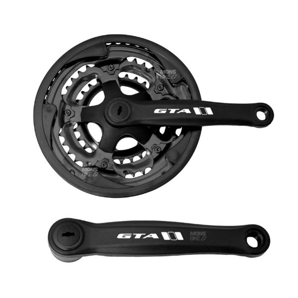 Imagem de Kit Pedivela Bike Mtb + Movimento Central 122,5mm + Pedal Plataforma Rosca Grossa