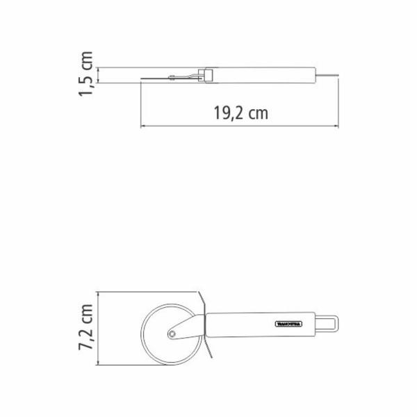Imagem de Kit Pegador Espátula Cortador Pá Para Pizza Inox Tramontina Corta Fácil Restaurante Cozinha Garçom