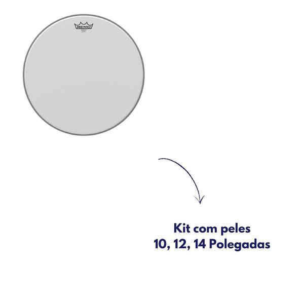 Imagem de Kit Peles 10-12-14 Pol Emperor Porosa Pp-0962-be Remo 10467