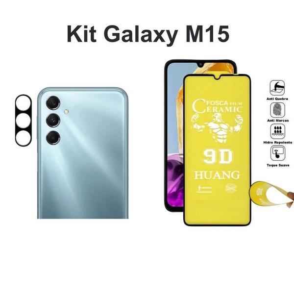 Imagem de Kit Película de Cerâmica Fosca + Película Câmera Traseira para Samsung Galaxy M15